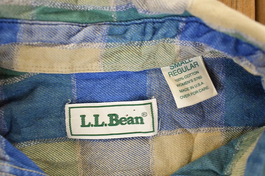 Vintage 1990s LL Bean Plaud Button Up Shirt Women's S