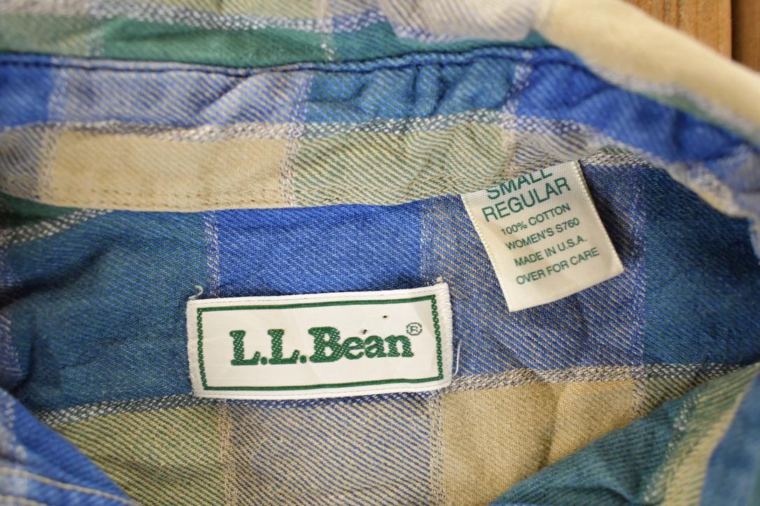 Vintage 1990s LL Bean Plaud Button Up Shirt Women's S