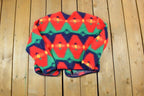 Vintage 1980s David Wayne Wool Abstract Pattern Light Button Up Jacket