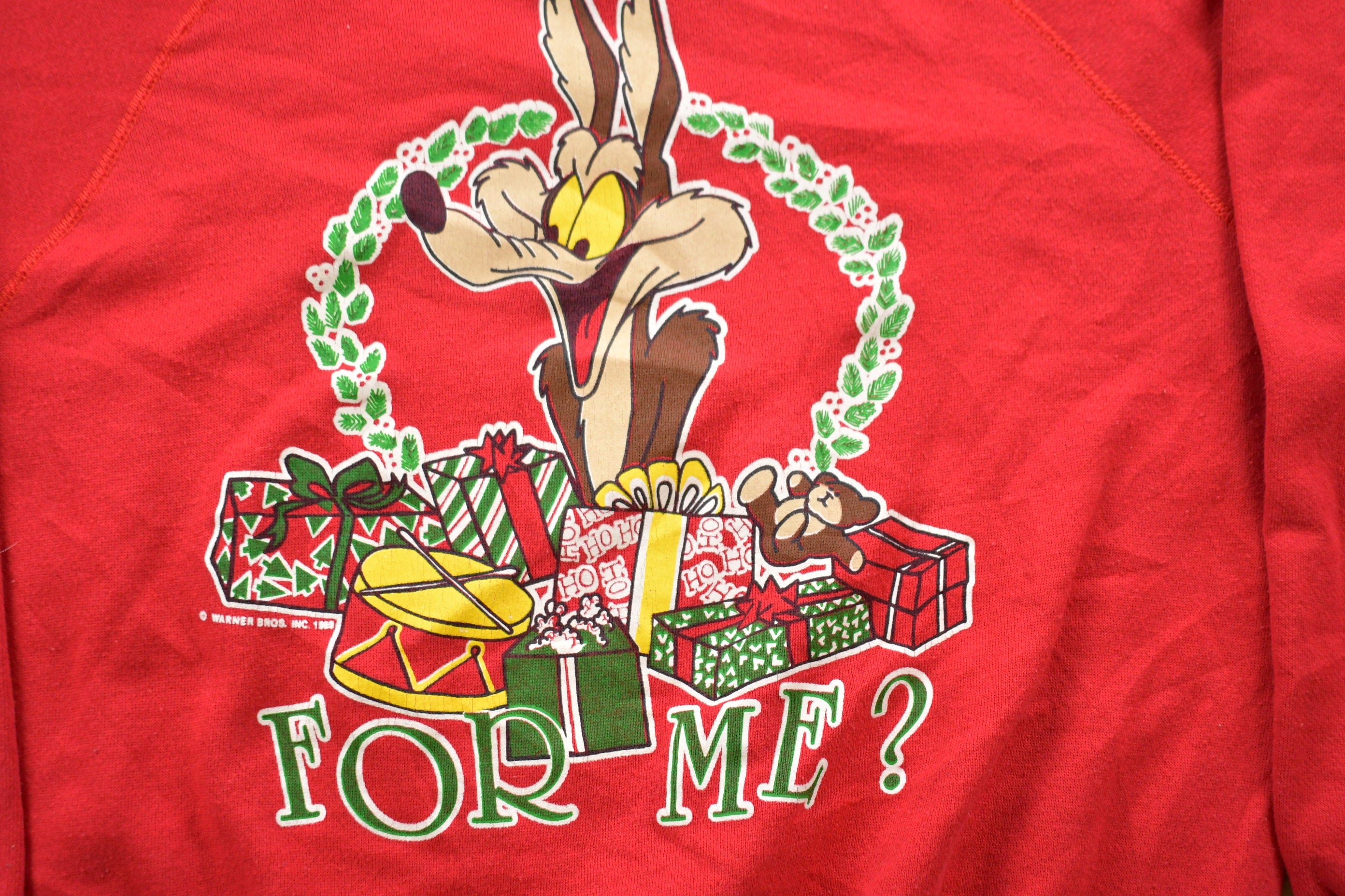 Vintage 1989 Warner Bros For Me? Wile E. Coyote Graphic Crewneck