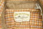 Vintage 1990s Irish Farmers Plaid Flannel Button Up Shirt
