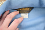 Vintage 1990s John Blair Blank Blue Button Up Shirt