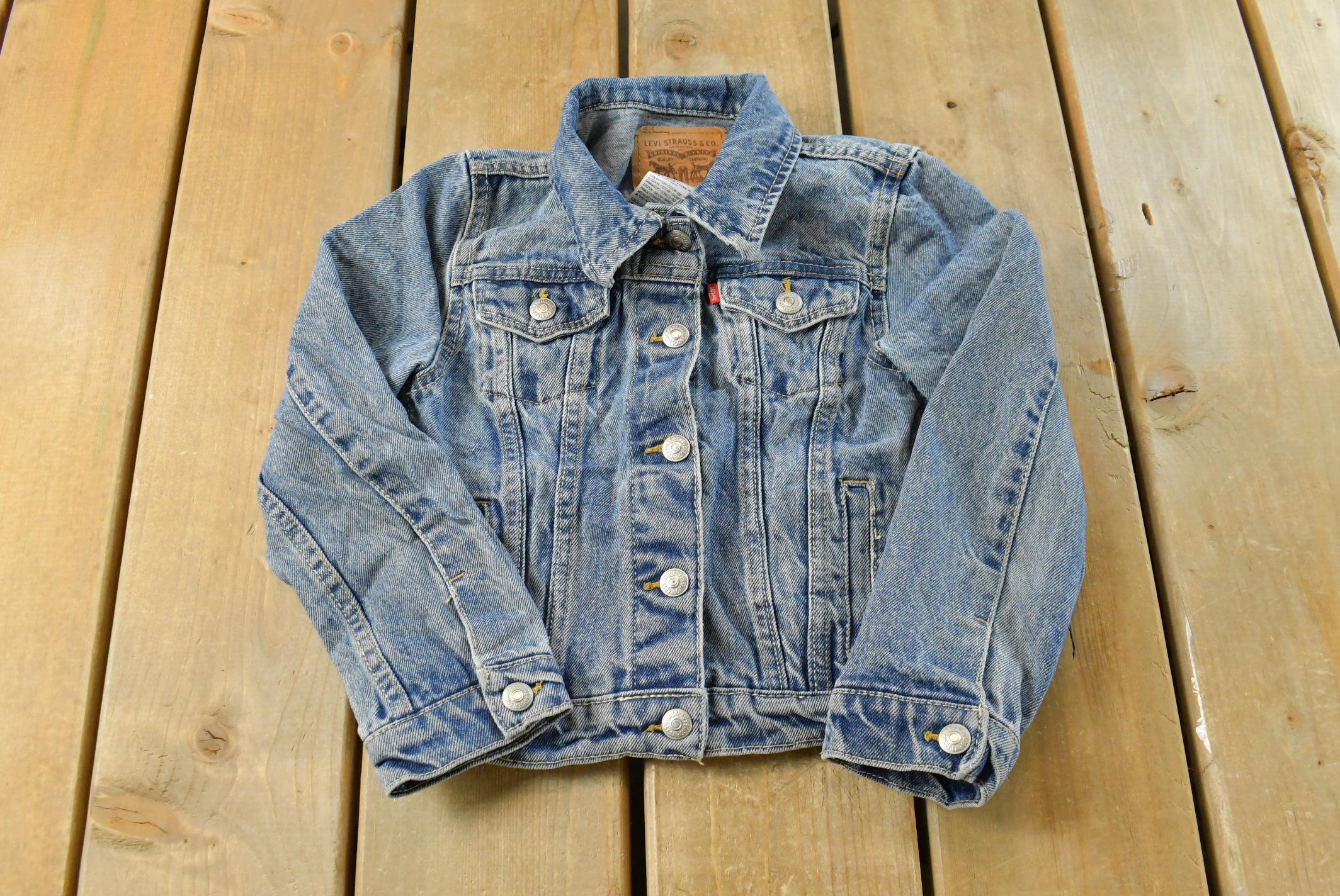 Vintage Y2K Youth Levi's Jean Jacket Youth Size 6X / Vintage Denim / Kids Jacket / Streetwear Fashion / Orange Tab / Children's