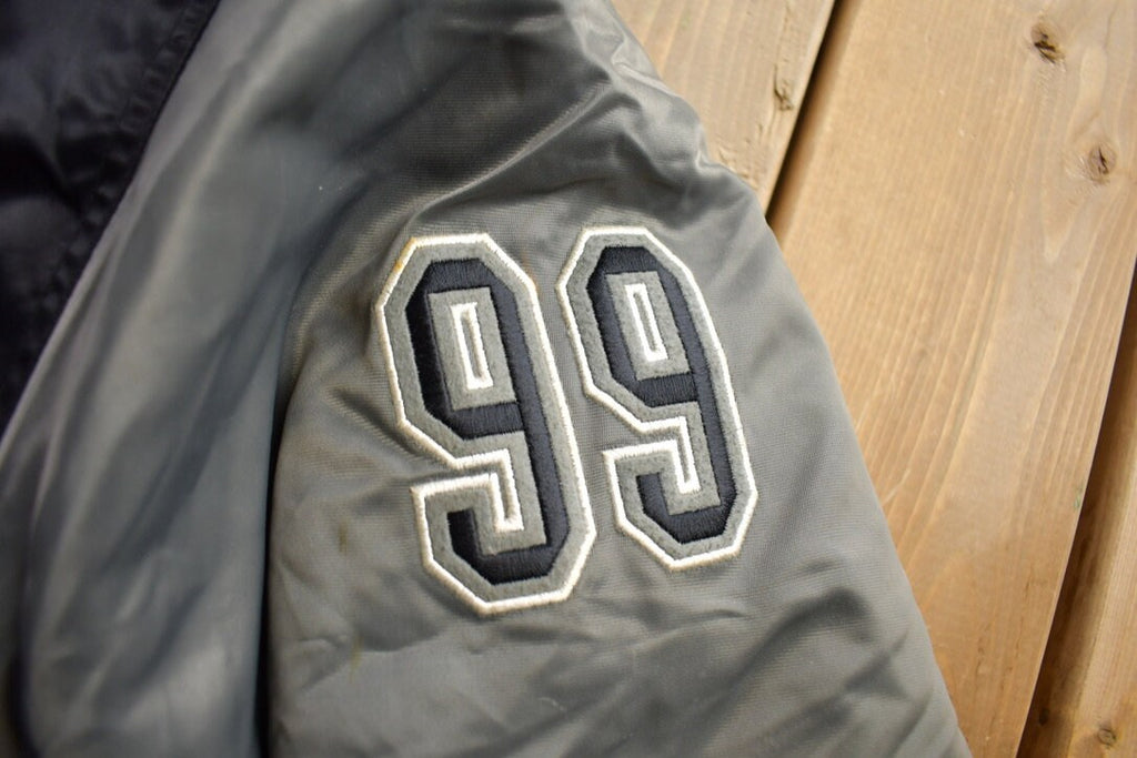 Vintage 2000s Rocawear Embroidered Zip Up Satin Jacket Size 2XL