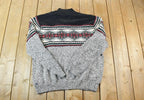 Vintage Y2K Chaps Ralph Lauren Knit Quarter Button Collared Crewneck Sweater