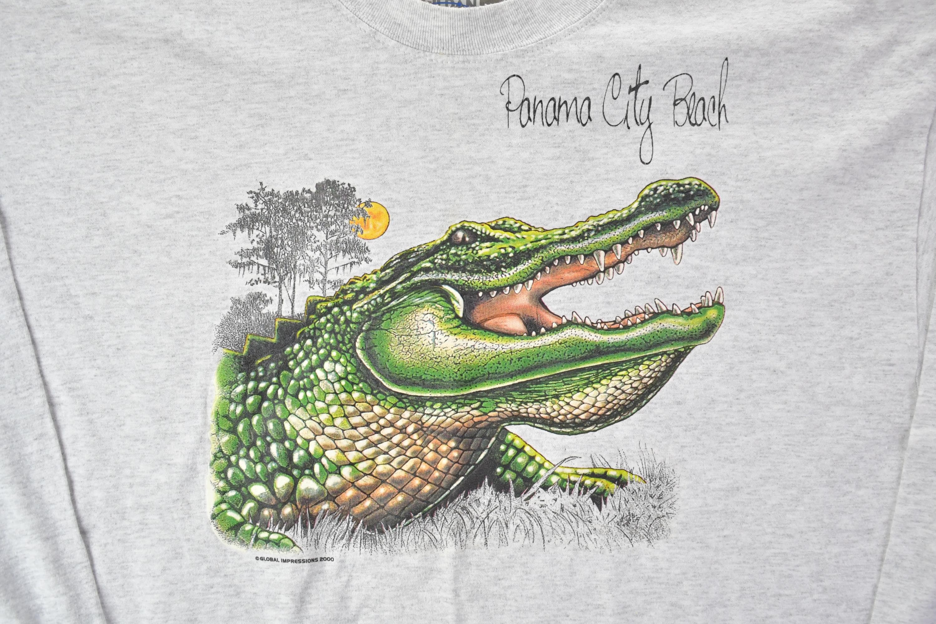 Vintage Y2K Panama City Beach Crocodile Crewneck Sweatshirt