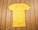 Vintage 1970s Deadstock Atlantic Sanfor Knit Thermal Yellow T Shirt