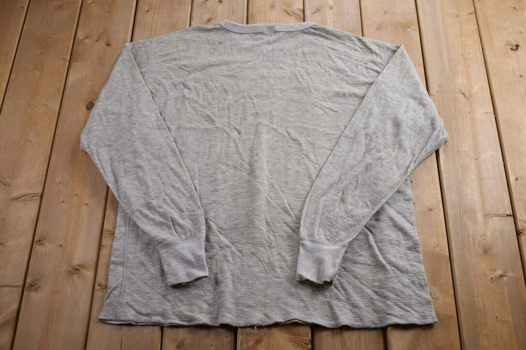 Vintage 1990s Blank Thermal Crewneck Sweatshirt