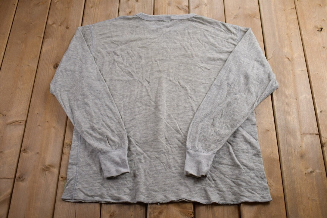 Vintage 1990s Blank Thermal Crewneck Sweatshirt