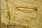 Vintage 1970s Tan Rawhide Leather Vest