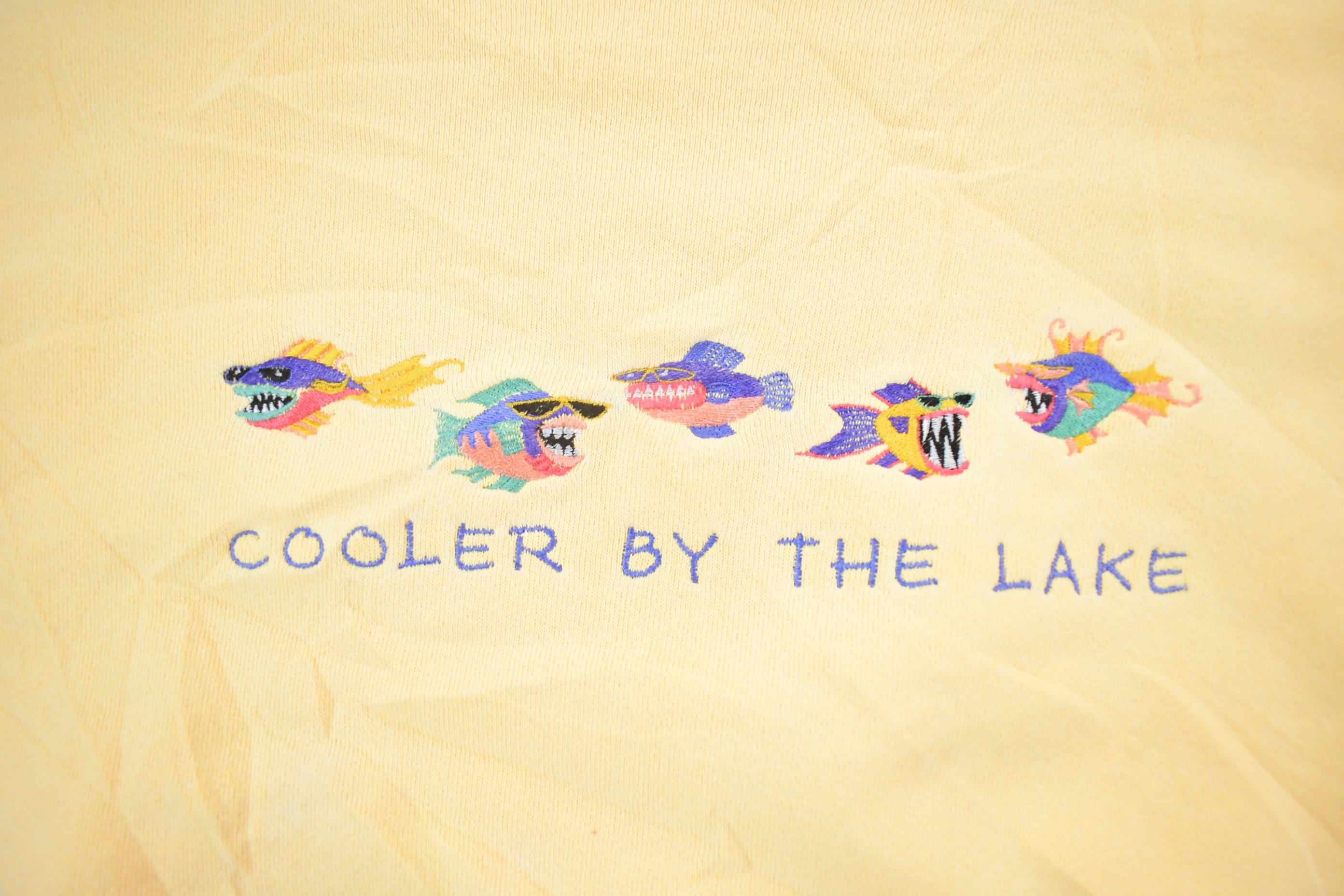 Vintage 1990s Cooler By The Lake Embroidered Fish Crewneck