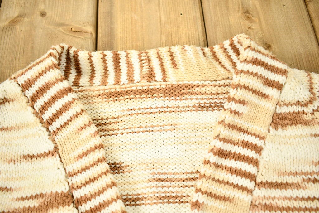 Vintage 1960s Striped Shall Cardigan Sweater