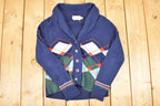 Vintage 1970s The County Seat Abstract Knit Cardigan Sweater Men's S