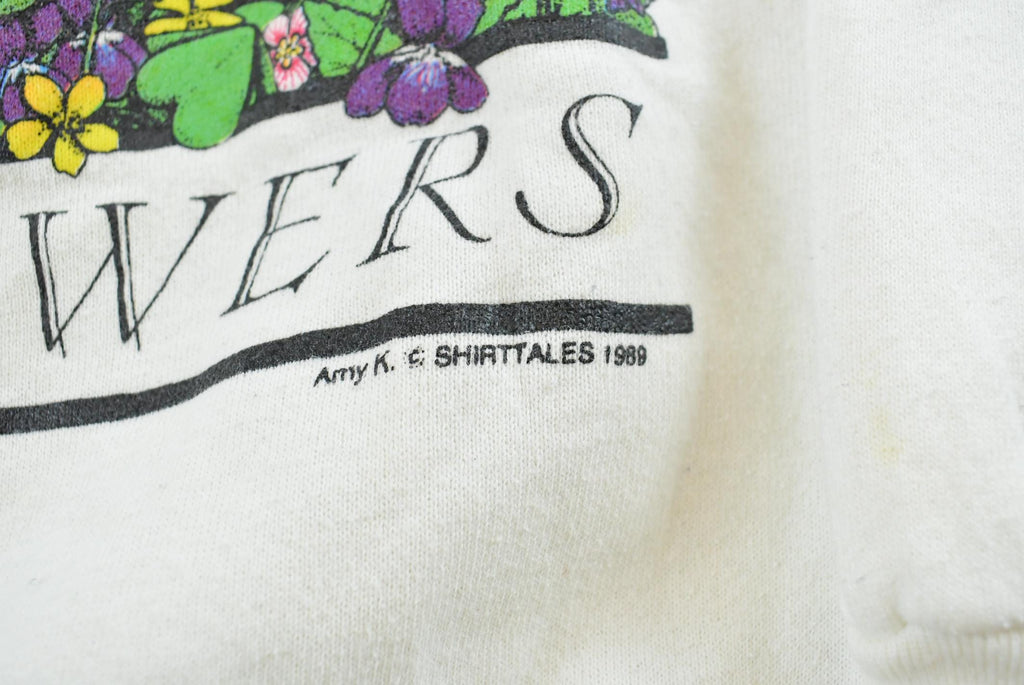Vintage 1989 Nature Print Wildflowers Sweatshirt Mens