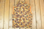 Vintage 1990's Duck Camo Military Button Up Army Vest