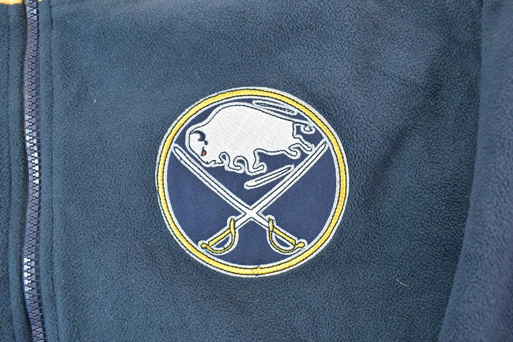 Vintage 1990s Buffalo Sabres Old Time Hockey NHL Hockey Full Zip Fleece Sweatshirt