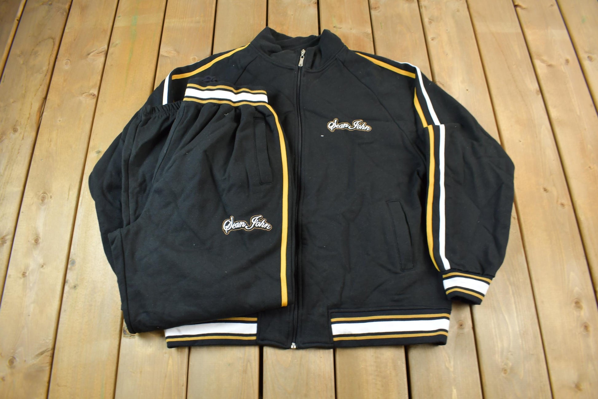Vintage Deadstock Y2K Sean John Embroidered Sweater & Pants Set Size XL