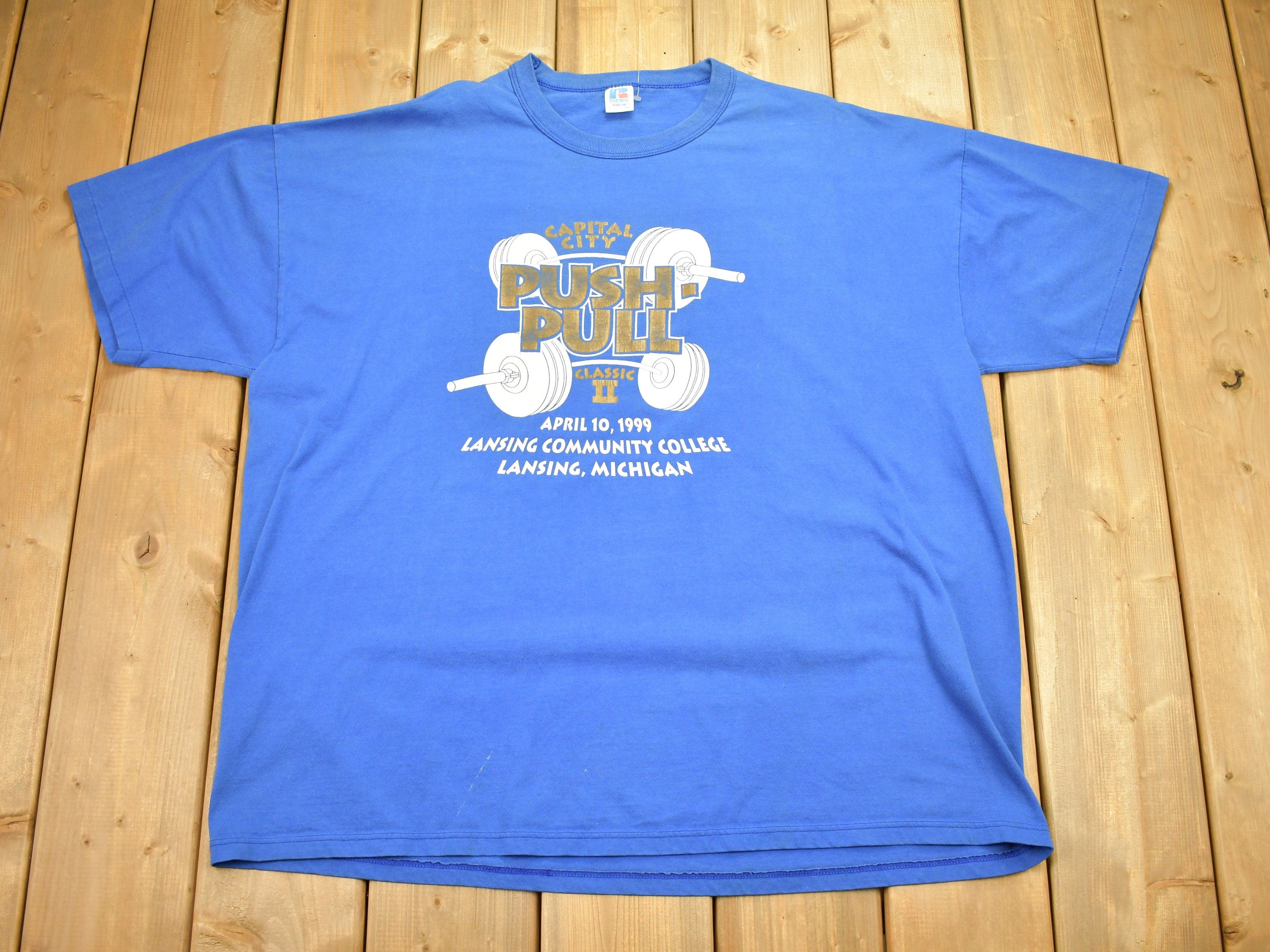 Vintage 1999 Capital City Push-Pull Classic Single Stitch Russell Athletic T-Shirt