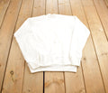 Vintage 1990s Brightline Blank White Crewneck Sweatshirt Made In Canada