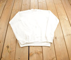 Vintage 1990s Brightline Blank White Crewneck Sweatshirt Made In Canada