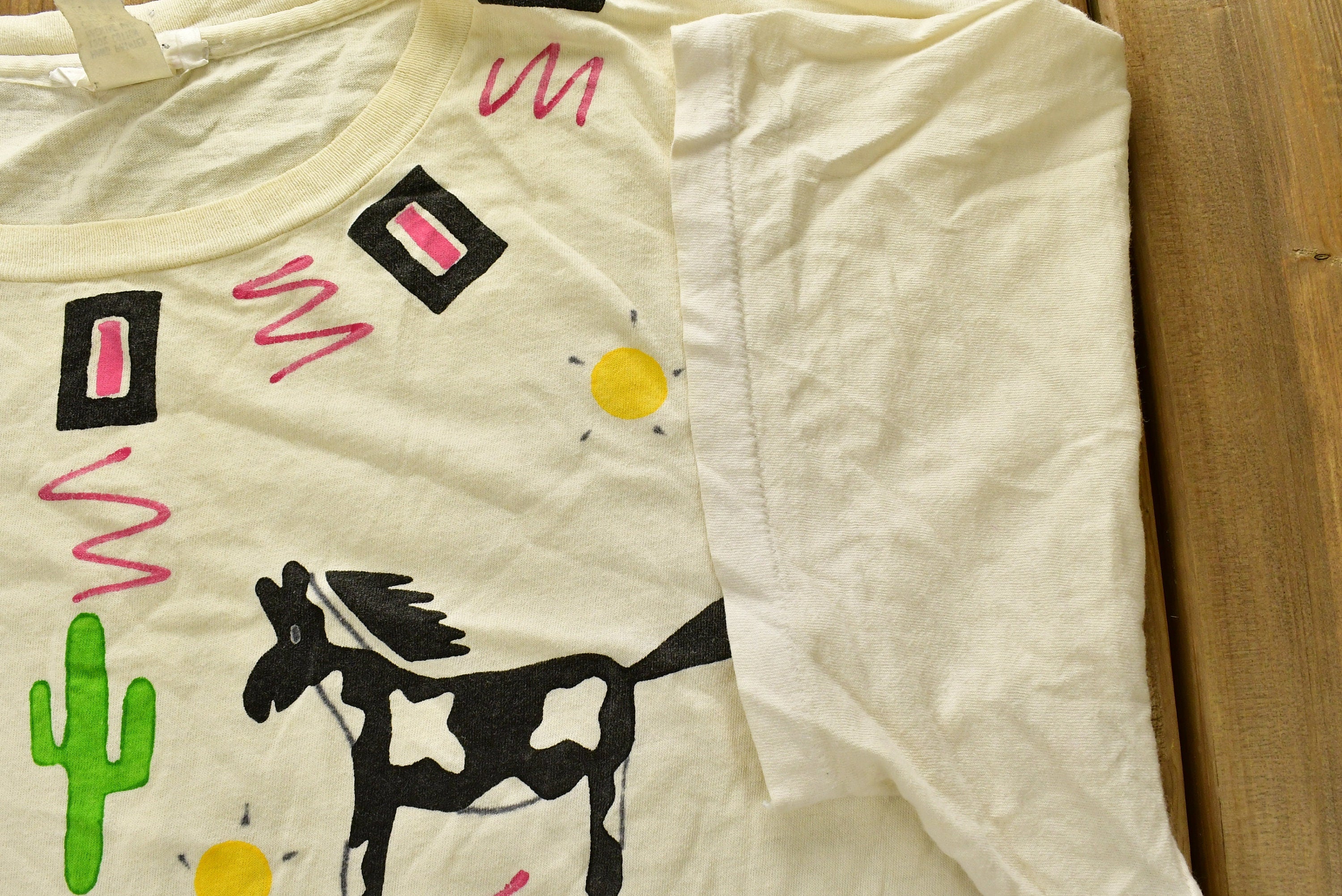 Vintage 1990s All Over Print Horse Graphic T-Shirt