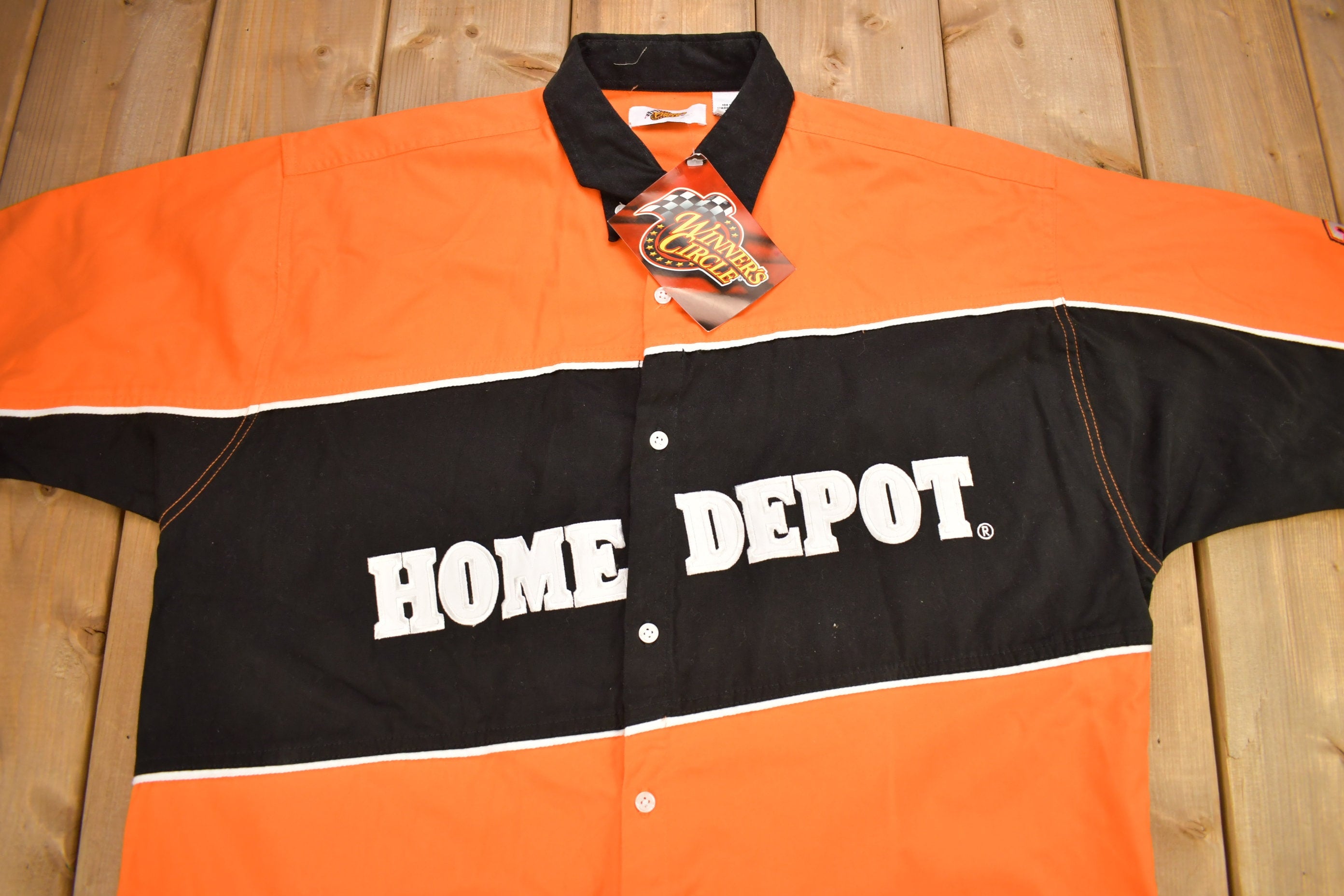 Vintage 2002 Deadstock Tony Stewart Home Depot NASCAR Pit Crew Shirt