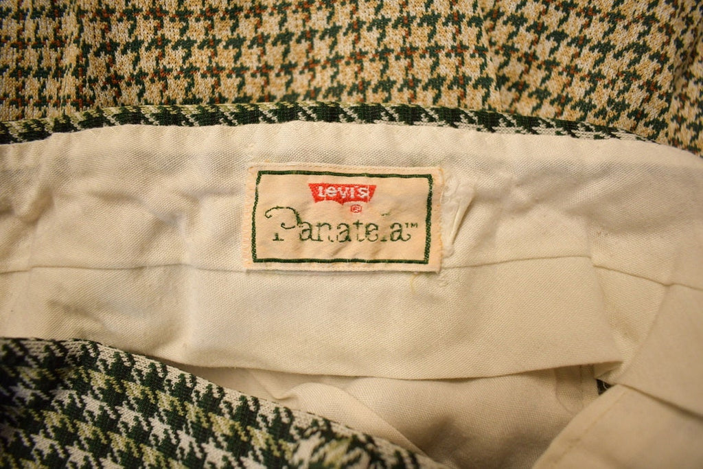 Vintage 1970s Levi's Panatela Checkered Slacks Size 30x27