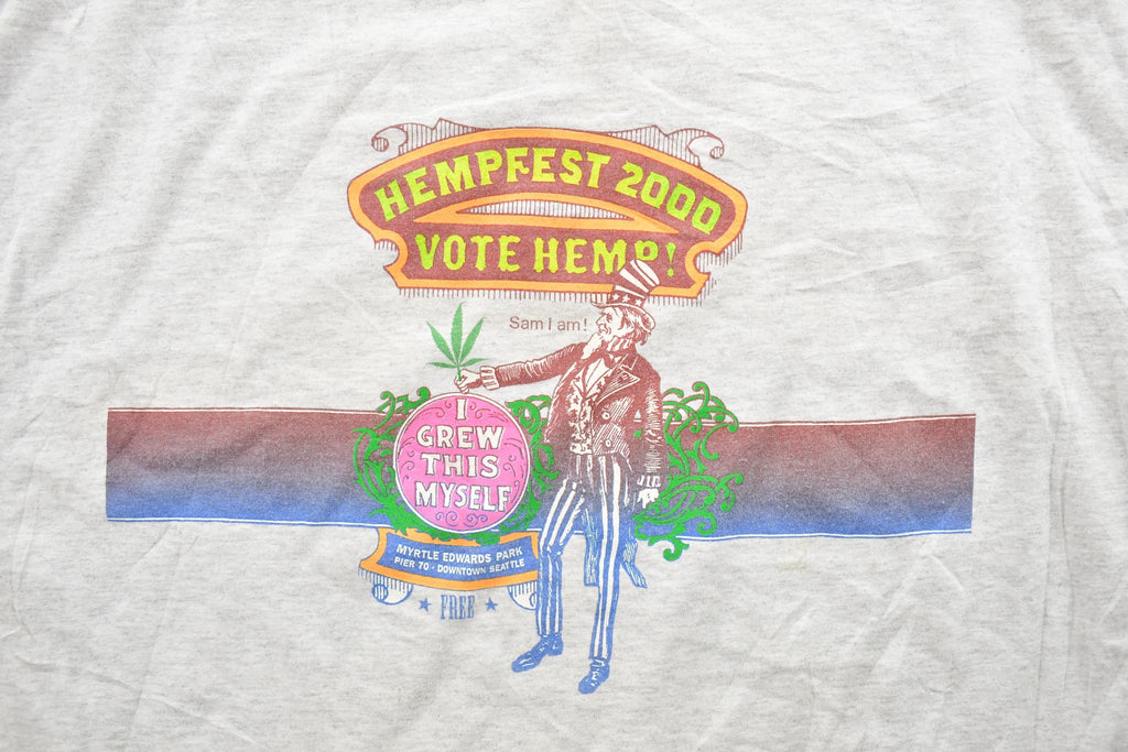 Vintage 2000 Hempfest 2000 Vote Hemp Graphic T-Shirt