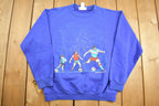 Vintage 1990s Soccer Theme Graphic Northern Getaway Crewneck Sweatshirt