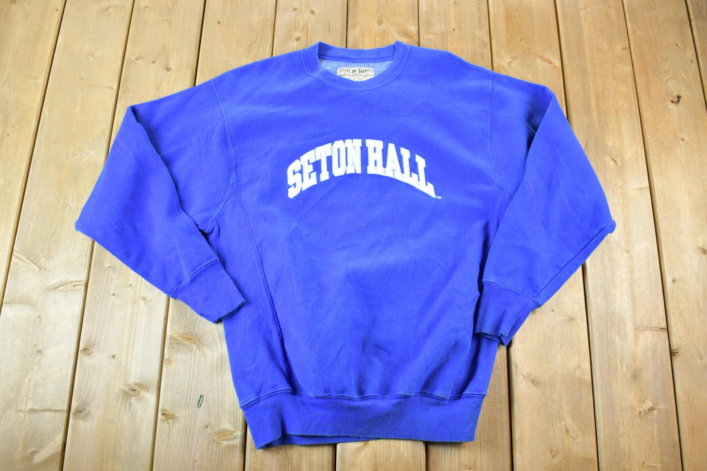 Vintage 1990s Steve And Barry's Seton Hall University Of Collegiate Crewneck