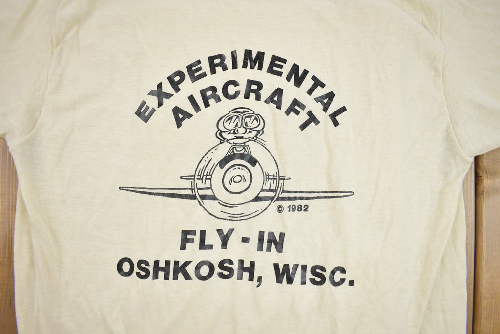 Vintage 1982 Experimental Aircraft Wisconsin Graphic T Shirt