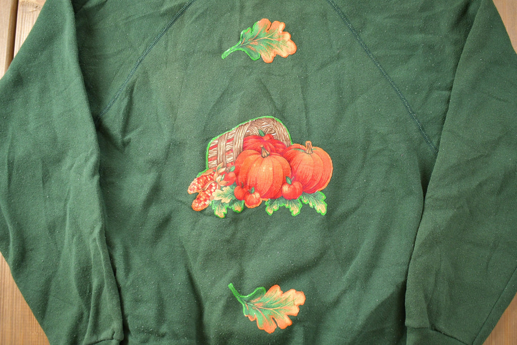 Vintage 1990s Cute Fall Theme Pumpkin Crewneck Sweater