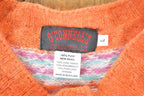 Vintage 1970s O'Connell's Pure New Wool Knit Abstract Pattern Button up Sweater Women's Large
