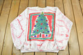 Vintage 1990s Hanes All Over Print Christmas Tree Crewneck Sweatshirt Men's XL