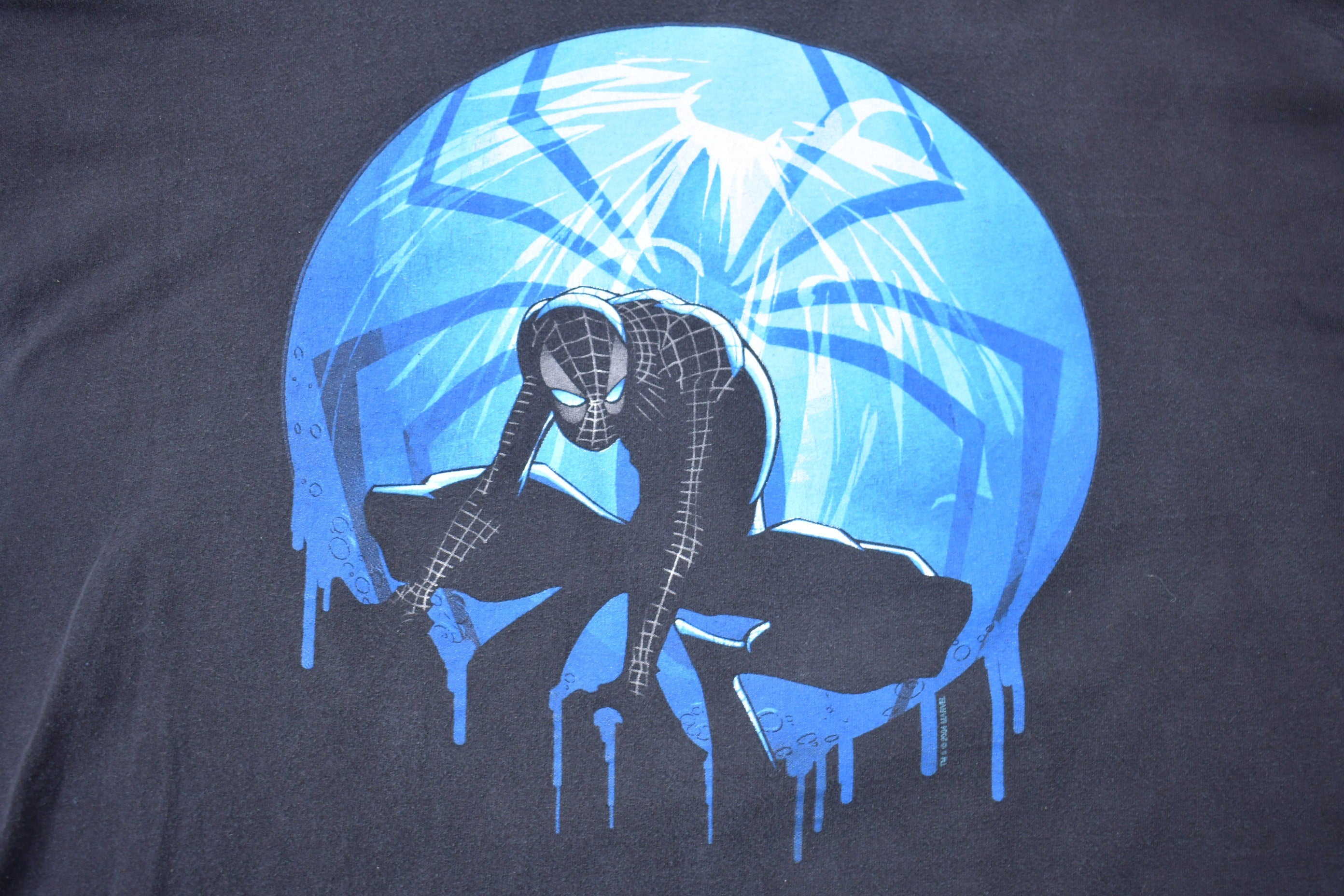 Vintage 2004 Spiderman Graphic Marvel Mad Engine Promo T-shirt