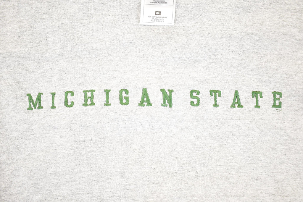 Vintage 1990s Michigan State Embroidered University Crewneck Sweater Men's L
