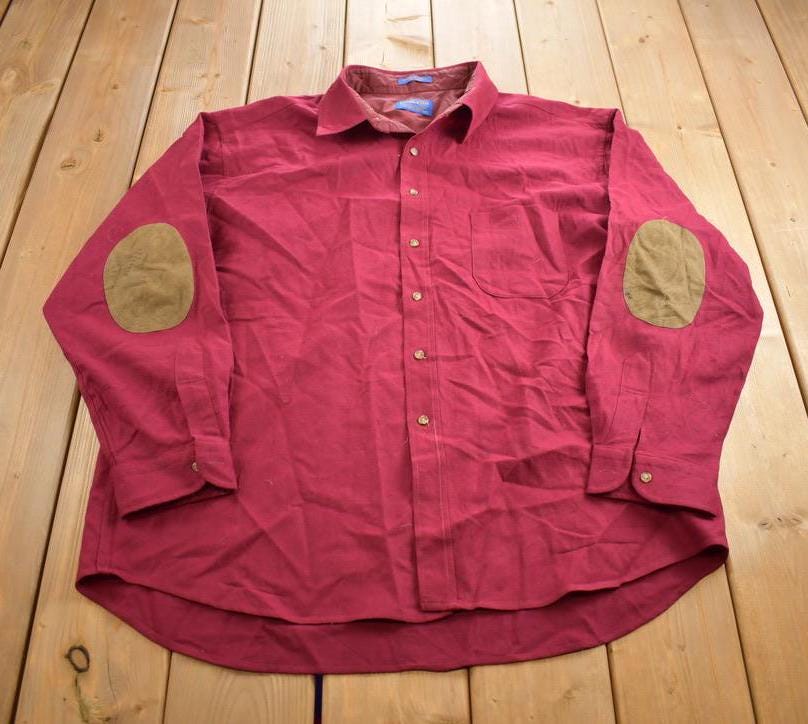 Vintage 1980s Pendleton Padded Blank Button Up Shirt Made In USA