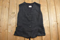Vintage 1990s Town & Country Black Blank Vest  Vintage Vest  Button Up  Size Small  Button Up Vest  Vintage Waistcoat
