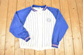 Vintage 1990s Spalding MLB Striped Full Zip Crewneck Sweatshirt Men's L