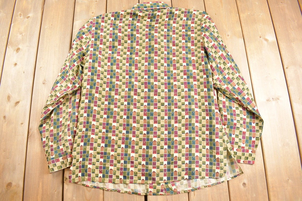 Vintage 1990s Stunt Silk Button Up Shirt