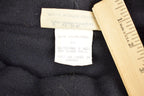 Vintage 1980s 100% Wool Black Sail Boat Embroidered Mock Neck Sweater
