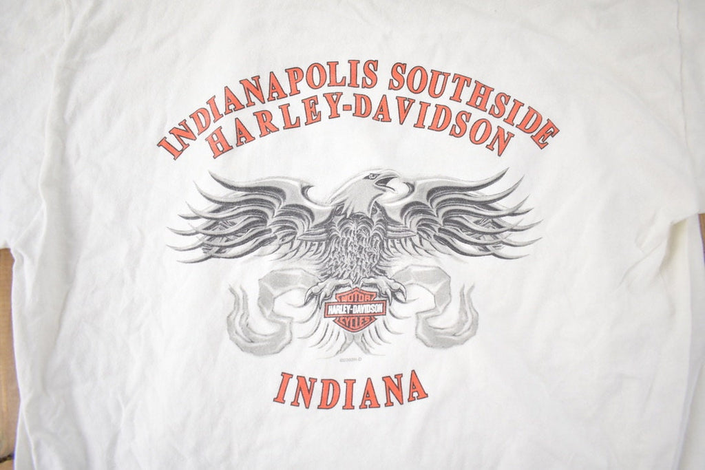 Vintage 2003 Harley Davidson Motorcycles 100 Year Anniversary Graphic T-Shirt Made In USA