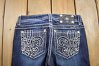 Vintage Y2K Miss Me Bedazzled Low Rise Jeans Size 26x34