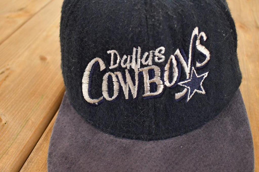 Vintage 1990s Dallas Cowboys NFL Snapback Leather Brim Dad Hat