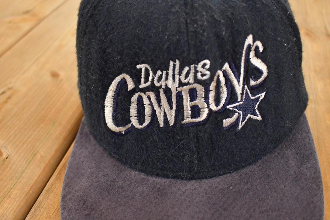 Vintage 1990s Dallas Cowboys NFL Snapback Leather Brim Dad Hat