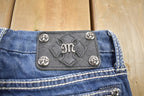 Vintage Y2K Miss Me Bedazzled Low Rise Jeans Size 26x31