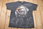 Vintage 1995 3D Emblem Sturgis Black Hills Rally Motorcycles All Over Print T-Shirt