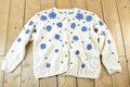 Vintage 1990s Gotcha Covered Denim Star Knit Button Up Crewneck Sweater Womens XL