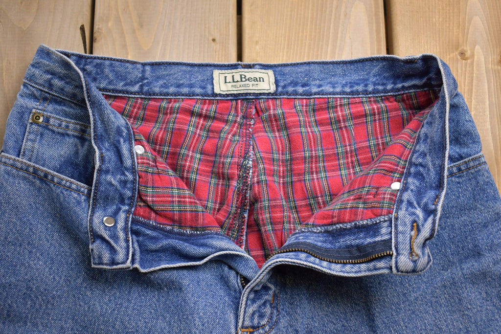 Vintage 1990s L.L Bean Lined Blue Jeans Size 28 x 31
