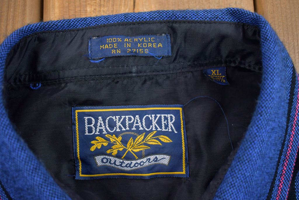 Vintage 1980s Backpacker Button Up Shirt